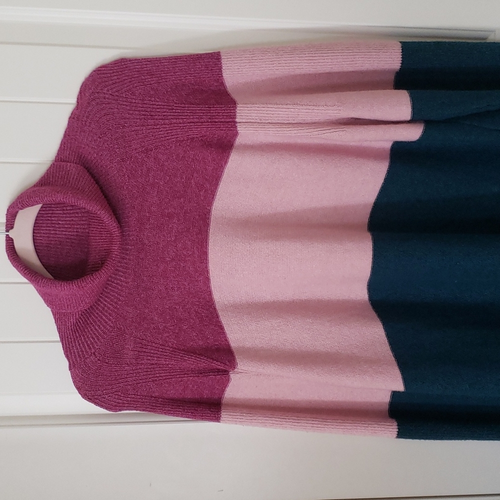 Lane Bryant Color Blocked Striped Pullover Sweater Size 18/20 NEW